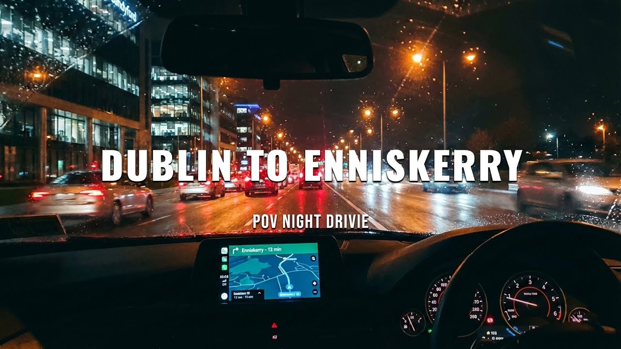POV Dublin Driving Tour: Sandyford to Enniskerry | Night Traffic & City Lights