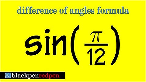 sin(pi/12), using difference of angles formula