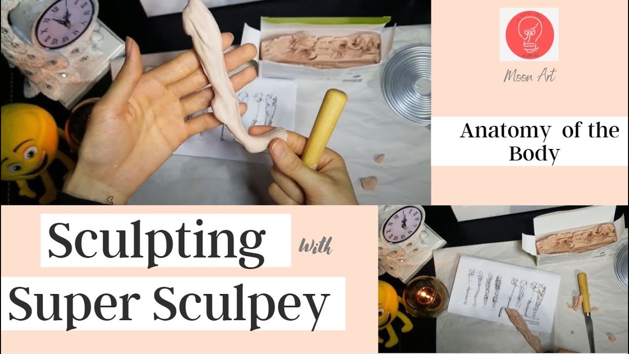 Sculpting with Super Sculpey Clay | Sculpting Leg Anatomy |My First Time Sculpting Experience