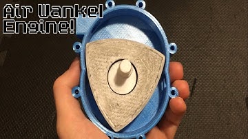 3D Printed Air Powered Wankel Rotary Engine!