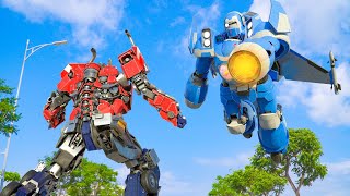 Transformers The Last Knight - Optimus Prime vs Blue Robot | พาราเมาท์ พิคเจอร์ส [HD]