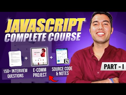 JavaScript Full Course Tutorial for Beginners in Hindi🔥Free Notes with 10+ Projects | P-1