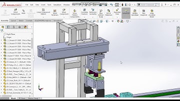 Solidworks Animation Tutorial - How to Animate Pick n Place, Conveyor,& Turn Table (Video 6 of 15)