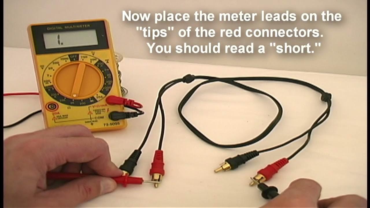 How to Test an RCA Audio Cable and Connector with a Multimeter. YouTube