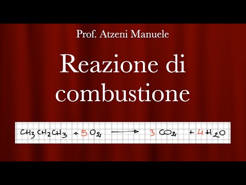 Video: Nella reazione di combustione dell'esile?