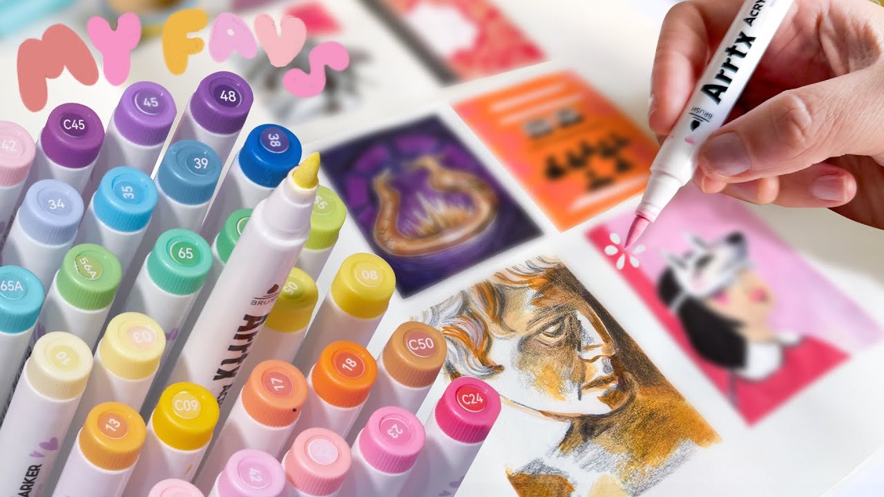 I Drew My 5 Star Reads So Far of 2025! 📚✨ Using my Arrtx acrylic pens set! NO SPOILERS!