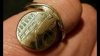 Como hacer  anillo   con una moneda / make coin ring