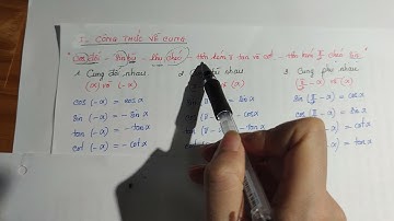 Cách nhớ nhanh công thức lượng giác
