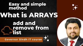 Typescript Arrays and method to add/remove |Governor S indh IT Course