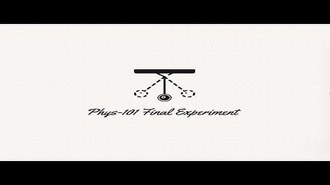 Bilkent University Physics 101 Experiment