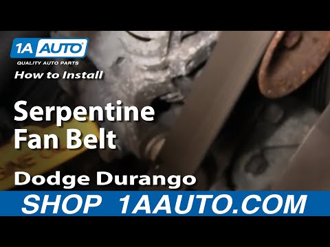 Auto Repair: Change Serpentine Fan Belt Dodge Dako...