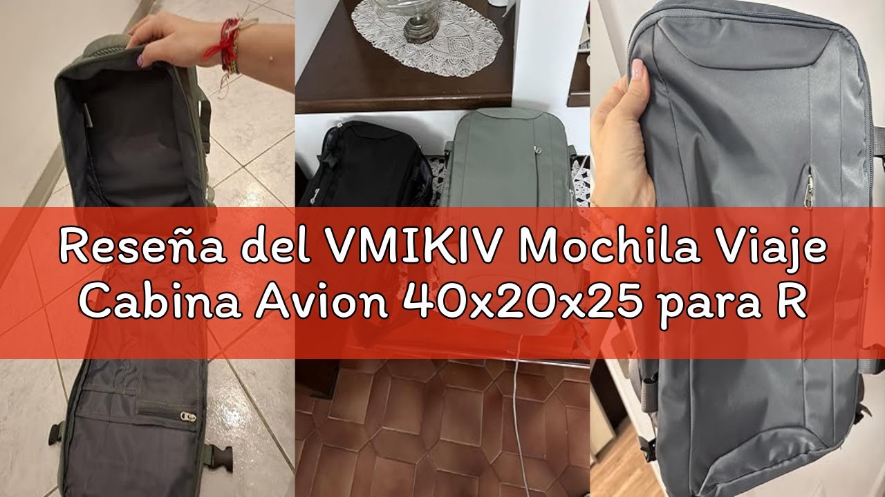 Mochila De Cabina 40x20x25 Para Ryanair - 20L, Impermeable, Con Bolsillo Antirrobo Y Orificio Para Auriculares