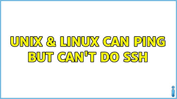 Unix & Linux: Can ping but can