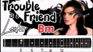 Lenka - Trouble is a friend (Tab Chords)[GUITAR PICK]