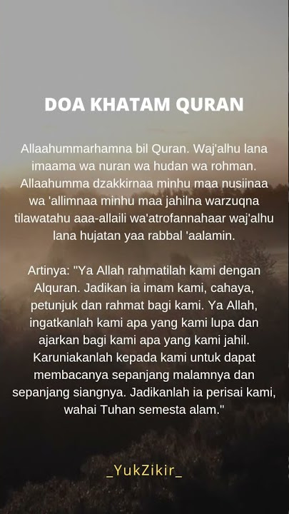 Doa Khatam Qur'an Merdu | Pujian Masa Kecil Sebelum Sholat #allahummarhamnabilquran