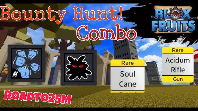 Best Dark + Acid Rifle Combo』Bounty Hunt l Roblox, Blox fruits update 15