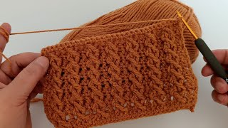 Perfect easy! only 2 rows of winter crochet stitch pattern for beginners