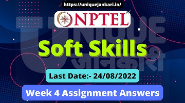 NPTEL Soft Skills Assignment 4 Week 4 Answers 2022 || Unique Jankari