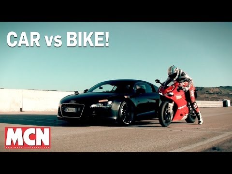 Video: Ducati 899 Panigale tegen Audi R8 V10 Plus (dynamisch)