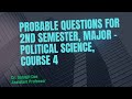 সম্ভাব্য প্রশ্ন।। 2nd semester।। Major।। Pol Science।। Course 4।। Political Theory।। রাষ্ট্র তত্ত্ব