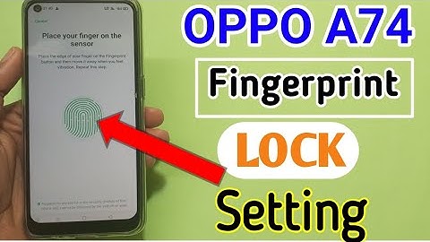 FINGERPRINT LOCK | how to set fingerprint lock in oppo A74 mobile / OPPO A74 fingerprint screen lock