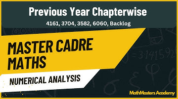 Numerical Analysis || Master Cadre Math Punjab || Previous Year Questions
