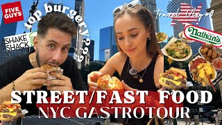 STREET/FAST FOOD W NOWYM JORKU 🇺🇸 Testujemy burgery 🍔 hot dogi 🌭 noodle 🍜 chińskie klasyki 🔥