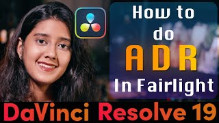 ADR workflow in Fairlight | DaVinci Resolve 19