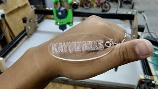 making acrylic keychain using my new cnc