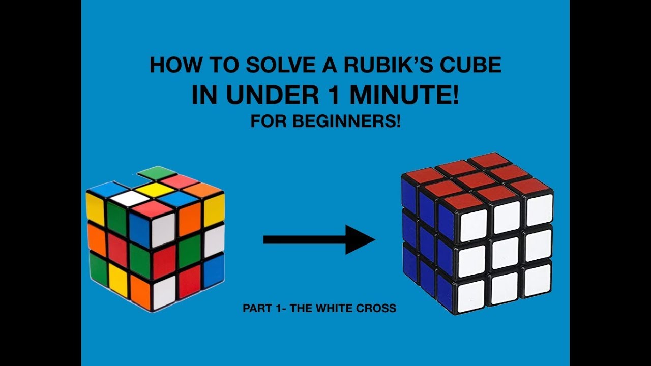 How to Solve a Rubik's Cube in Under 1 Minute! (Part 1- The White Cross!) - YouTube