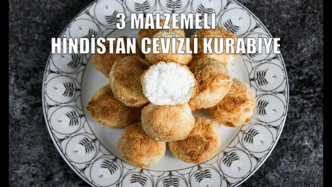 3 Malzemeli Hindistan Cevizli Kurabiye Tarifi Mikserliyorum YouTube