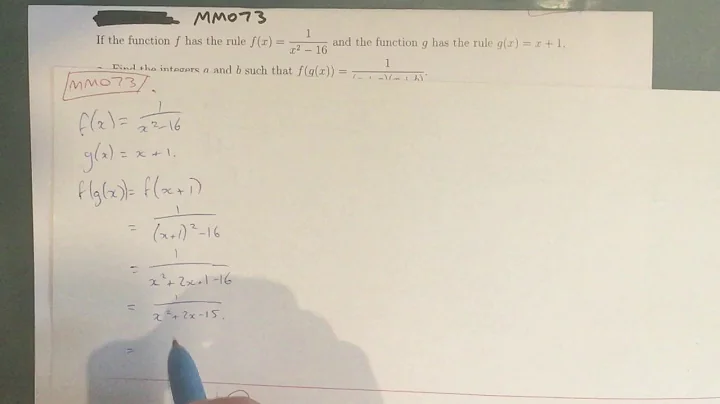 MM073 Maths Methods Fortify Study Guide - "How to find a composite function"