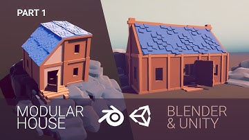 (Part 1) 3D Modeling Modular House in Blender & Unity 3D (SLOW VIDEO) Full Process | Game-ready Art