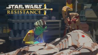 Neeku Repairing the Super Battle Droids | Star Wars Resistance