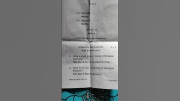 sem-2 biological sciences vbu question paper