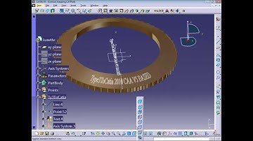 Conical text creation, projection and mapping for CAD files - CATIA V5