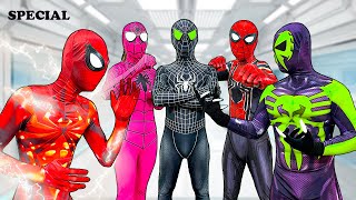 Team Spider-Man Vs Alien Superhero Special Mansion Battle - Bunny Life