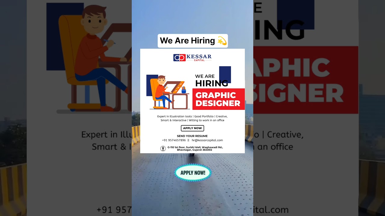 🎨 We’re Hiring – Graphic Designer 💫 #bhavnagar #jobinbhavnagar #job