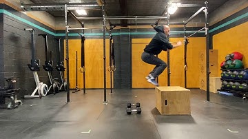 Dumbbell Squat Jump Box Jump
