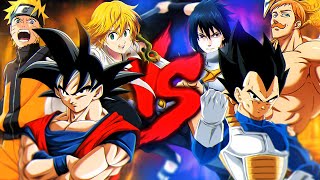 Goku, Naruto e Meliodas VS. Vegeta, Sasuke e Escanor | Combate de Rimas (Prod. Hunter)
