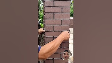 Xây tường rào không cần sơn trát #construction