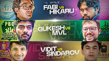 Gukesh vs MVL, Hikaru vs Fabi, Vidit vs Sindarov | Day 4 Tech Mahindra Global Chess League 2025