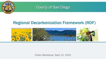 Regional Decarbonization Framework Workshop - English
