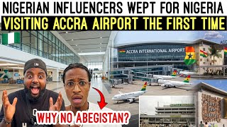 E-CHOKE‼️ NIGERIAN TOP INFLUENCERS WEPT😭 FOR NIGERIA AFTER VISITING GHANA AIRPORT THE FIRST TIME