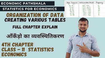 Organization of Data | Class - 11 Economics | Statistics | आँकँड़ो का व्यवस्थितिकरण | Chapter - 4