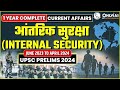 Complete 1 Year Current Affairs | Internal Security *आंतरिक सुरक्षा* | UPSC Prelims 2024