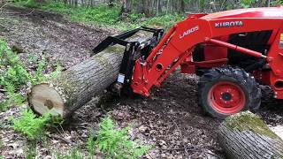 #10 KUBOTA Grand L 4060 with grapple moving logs