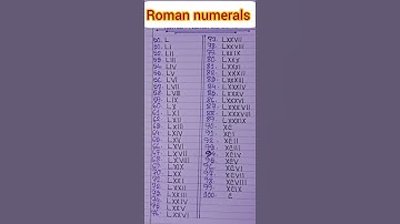 50 to 100 Roman Numerals!! Roman Numbers 50 to 100!!#fuljhuriwriting