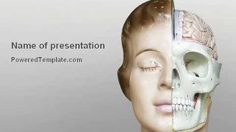 Skull As Anatomy Tutorial PowerPoint Template by PoweredTemplate.com