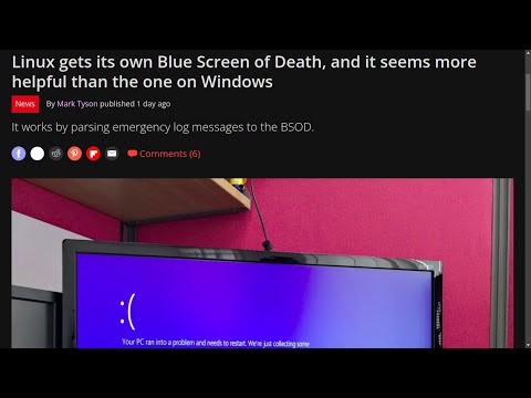 Linux gets its own Blue Screen of Death, and it seems more helpful